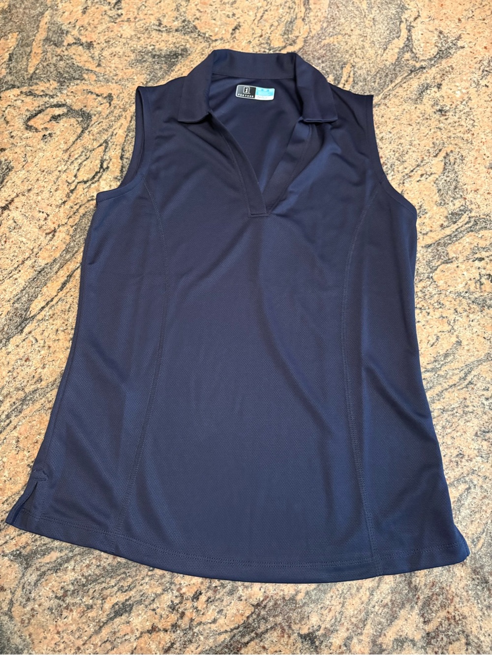 PGA Tour Airflux Sleeveless Golf Polo Shirt True Navy XS